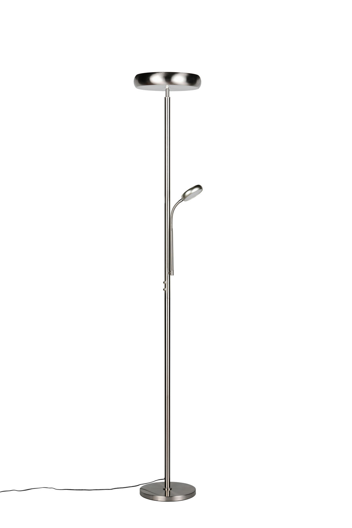 Reality LED Stehleuchte Palermo nickel matt Metall H: ca. 183 cm 1 Brennstellen Palermo - nickel matt (183,00cm) - Reality
