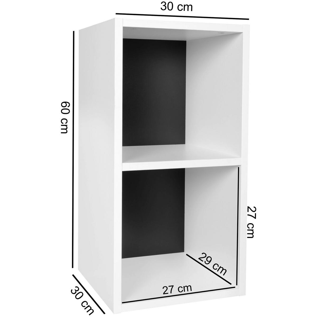 Standregal weiß B/H/T: ca. 30x60x30 cm Standregal - weiß (30,00/60,00/30,00cm) - Wohnling