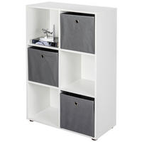 Bücherregal Nuoro weiß beschichtet Nachbildung B/H/L: ca. 33x110x70,2 cm Nuoro - weiß (70,20/33,00/110,00cm) - Inter Link