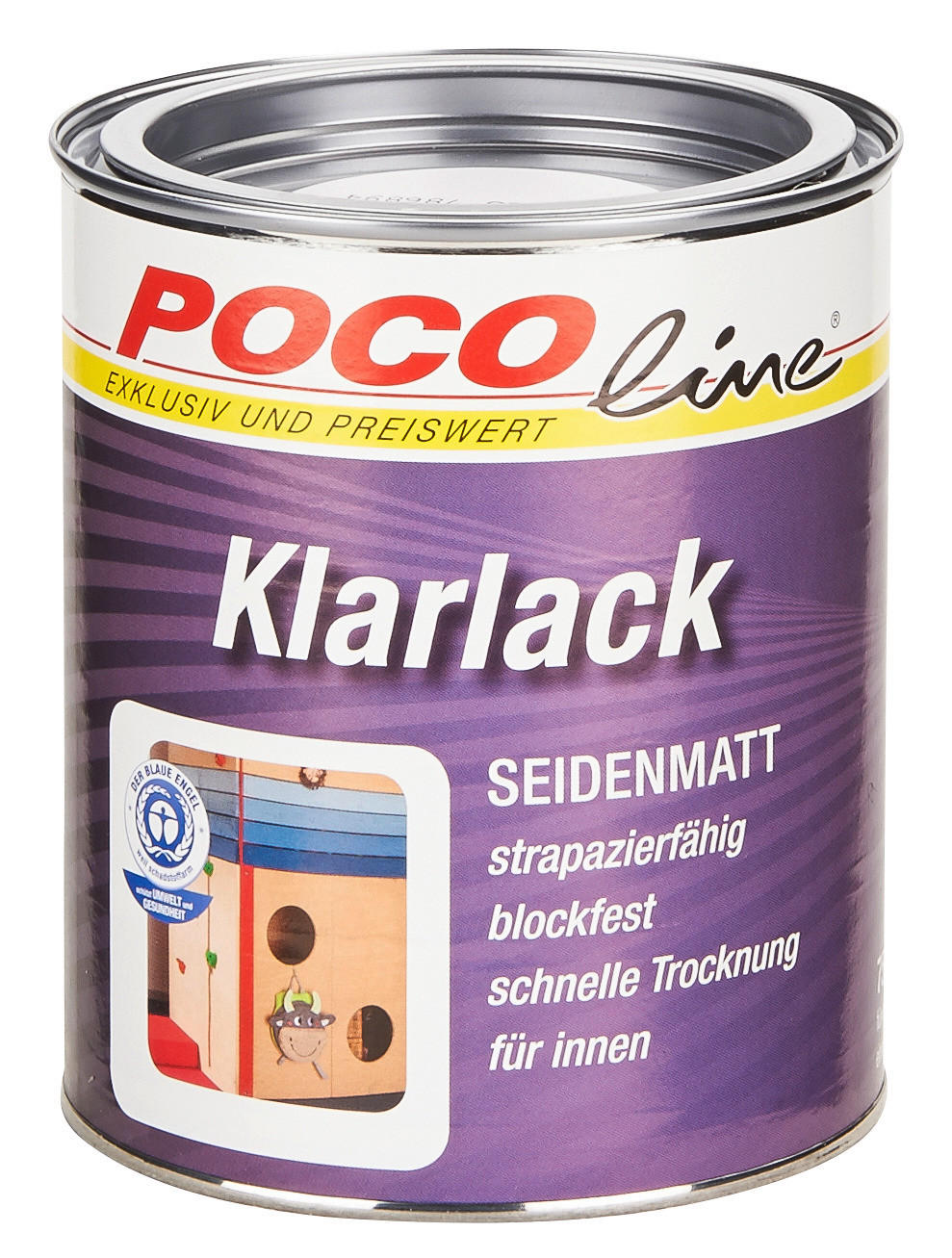 POCOline Acryl Klarlack farblos seidenglänzend ca. 0,75 l Klarlack_Acryl_2in1 750ml - farblos (750ml) - POCOline