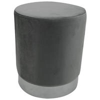 POCOline Sitzhocker grau Sitzhocker_Samt - silber/grau - POCOline