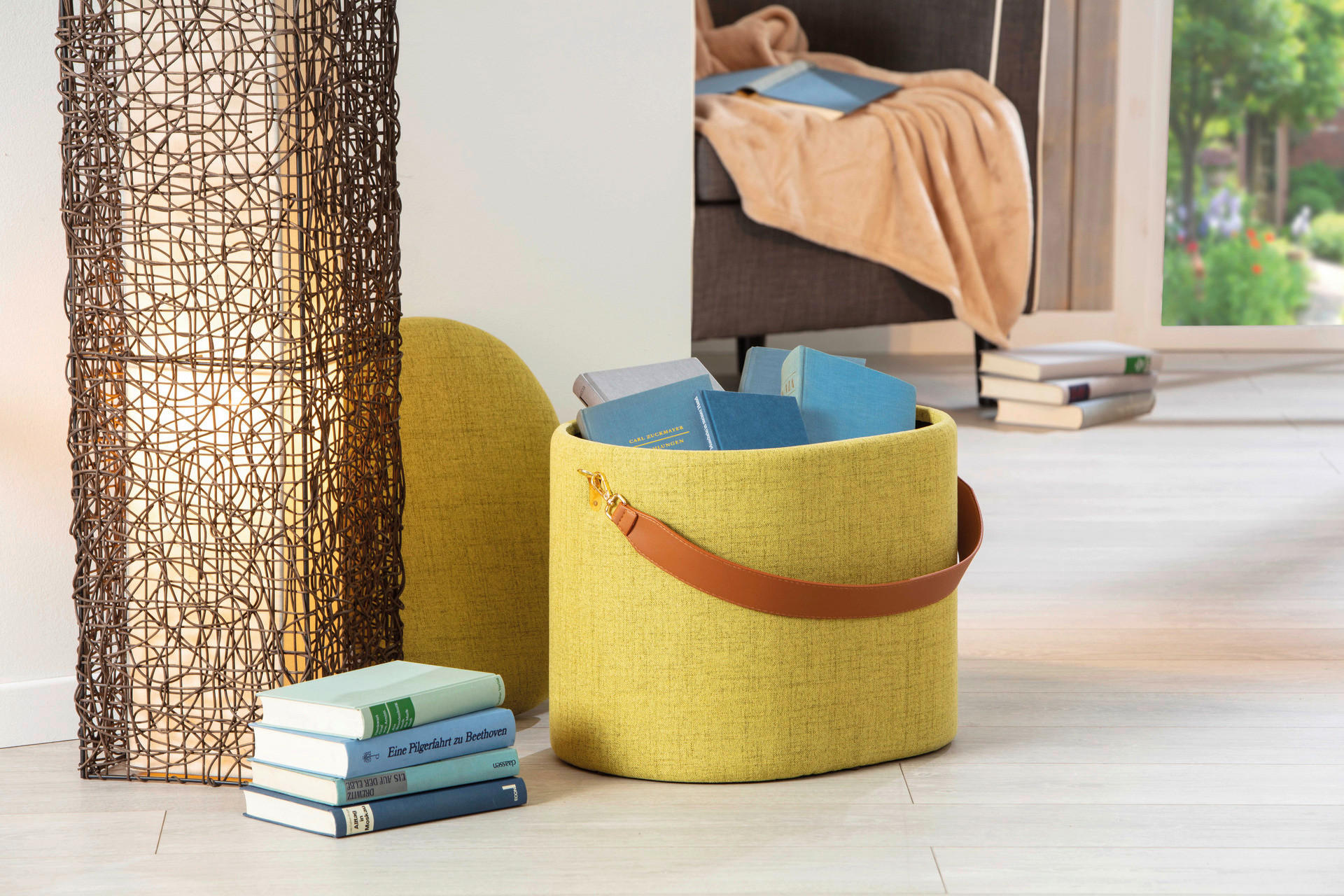 Inter Link Hocker Dilia gelb MDF B/H/T: ca. 42x36x30 cm Dilia - gelb (42,00/36,00/30,00cm) - Inter Link