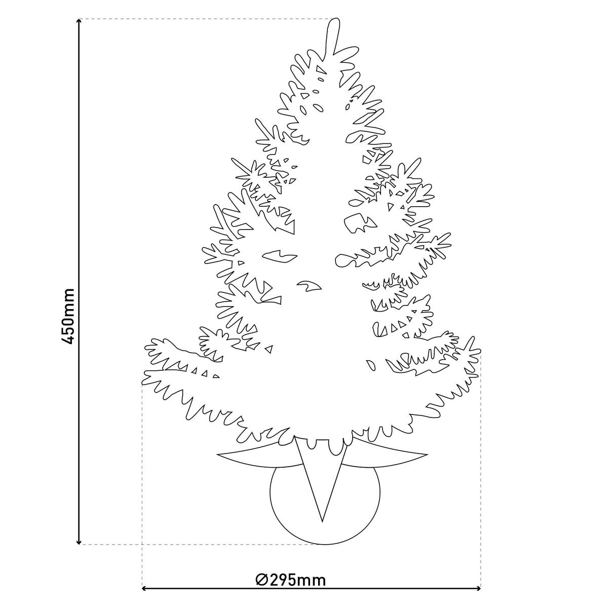 Näve Leuchten LED-Baum Noel grün Metall B/H/T: ca. 29,5x45x29,5 cm Noel - grün (29,50/45,00/29,50cm) - Näve Leuchten