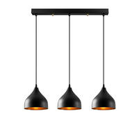 Opviq Pendelleuchte Tattoo schwarz Metall B/H/T/L/D: ca. 18x114x18x68x18 cm E27 3 Brennstellen Tattoo - schwarz (68,00/18,00/114,00cm) - Opviq