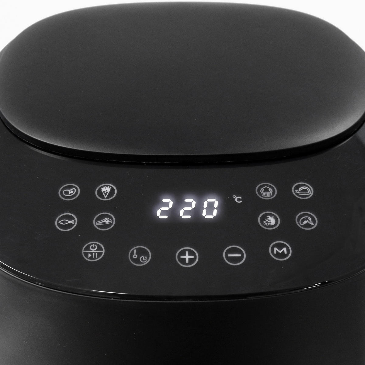 Emerio Heißluftfritteuse AF-129369 mattschwarz Kunststoff B/H/T: ca. 37x28x28 cm ca. 4,5 l Heißluftfritteuse AF-129369 - mattschwarz (37,00/28,00/28,00cm) - Emerio