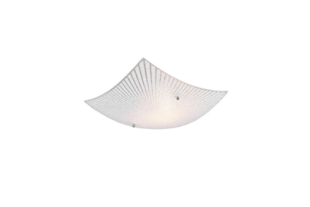 TRIO Deckenleuchte 612200100  Elisa Chrom transparent Metall Glas B/H/L: ca. 30x9x30 cm E27 1 Brennstellen Elisa - Chrom/transparent (30,00/30,00/9,00cm) - Trio