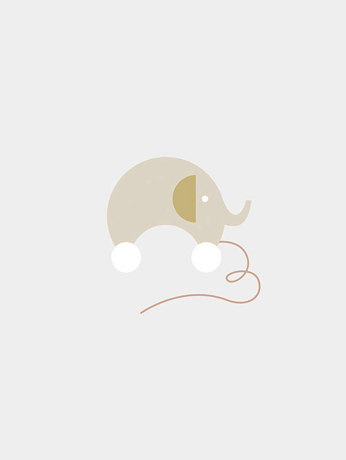 Komar Poster Baby Happy Elefant B/L: ca. 30x40 cm Baby Happy - (30,00/40,00cm) - Komar