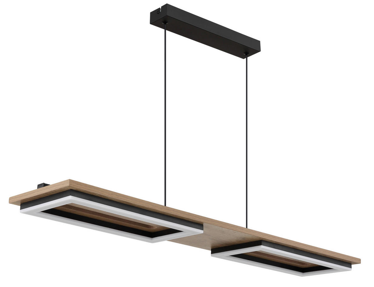 GLOBO Pendelleuchte BRUCE - dunkelbraun/schwarz (90,00/18,00/120,00cm) - GLOBO
