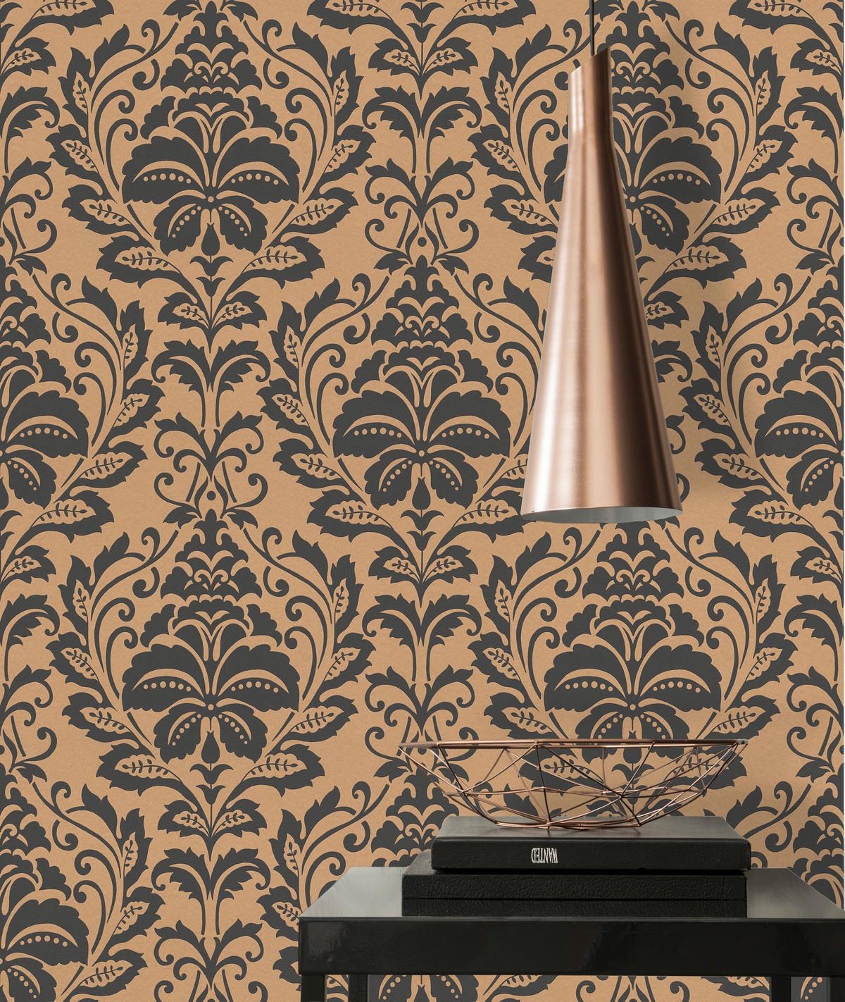 A.S.Creation Vliestapete Attractive Barock orange grau B/L: ca. 53x1005 cm Attractive - orange/grau (53,00/1005,00cm) - A.S.Creation