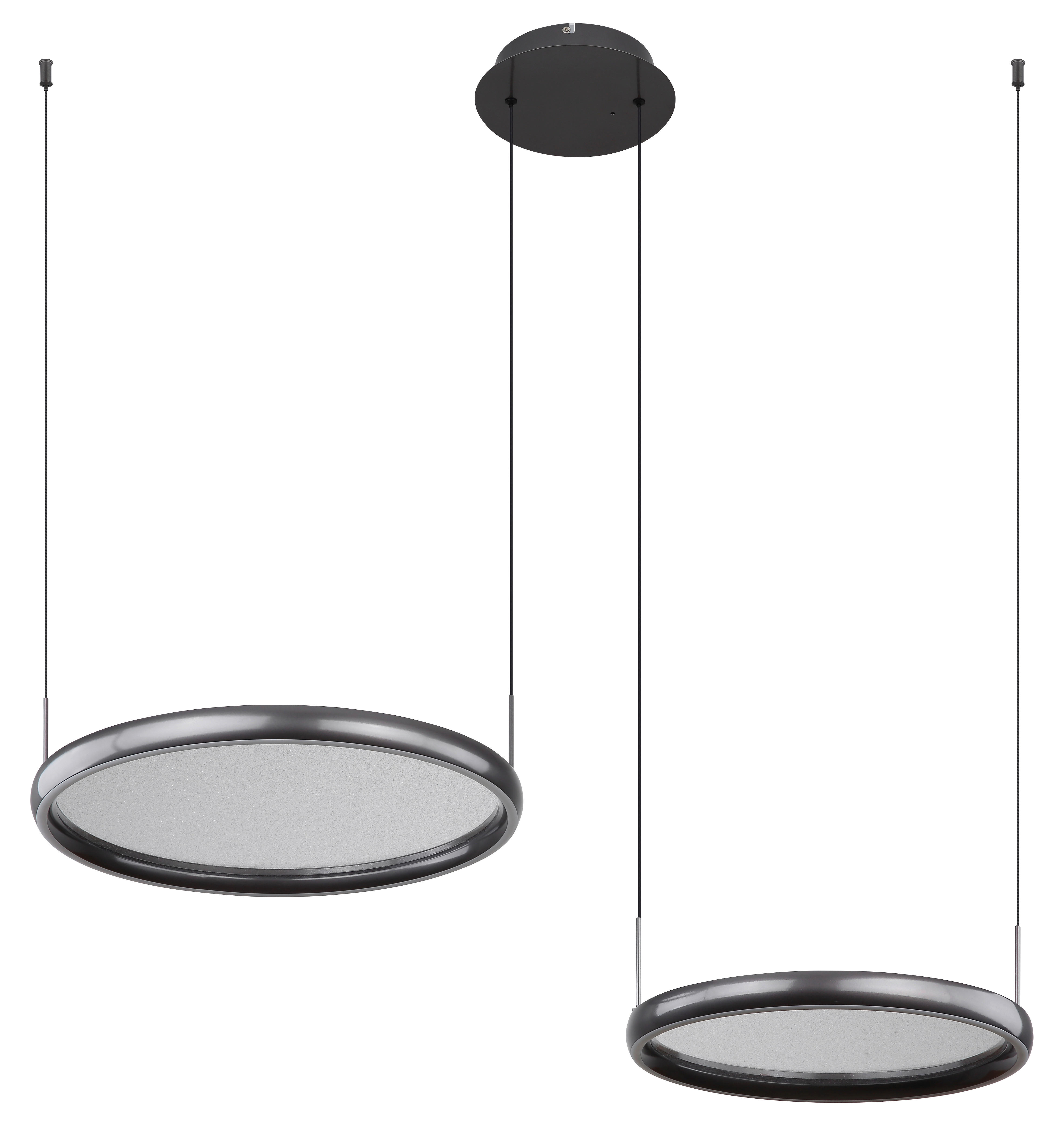 GLOBO LED-Pendelleuchte schwarz Metall A...