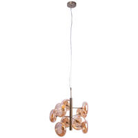 Näve Leuchten Pendelleuchte 7092857 gold Metall Glas B/H/T: ca. 53x55x53 cm G9 9 Brennstellen Orion - gold (53,00/55,00/53,00cm) - Näve Leuchten