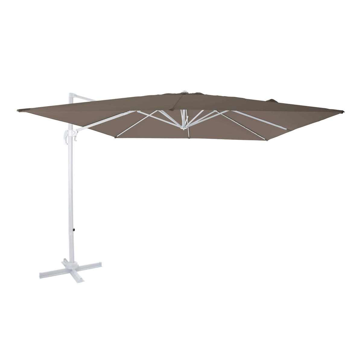 AXI Outdoor Living Ampelschirm Nima weiß Metall B/H/L: ca. 300x250x300 cm Nima - weiß/taupe (300,00/300,00/250,00cm) - AXI Outdoor Living