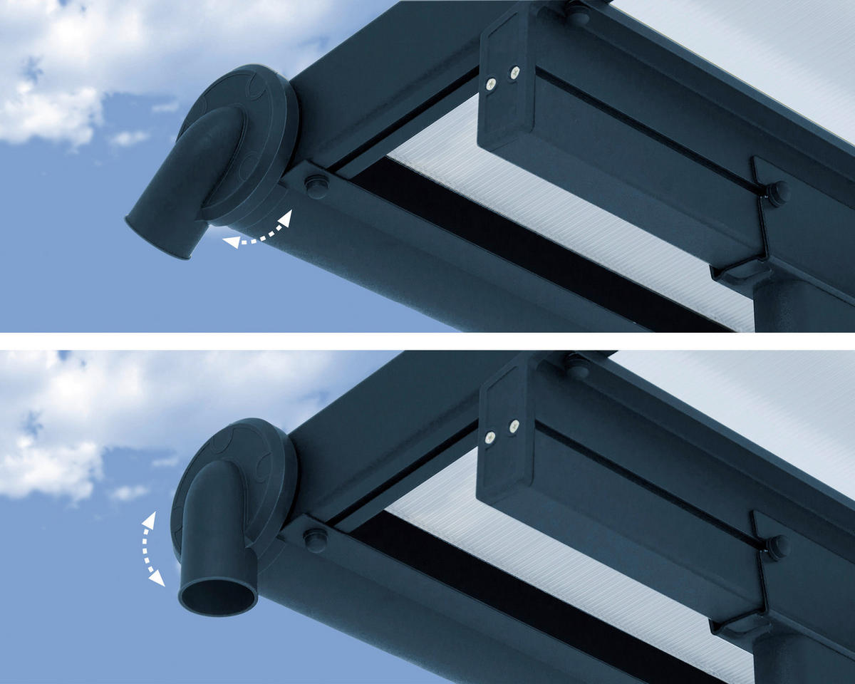 Palram Terrassendach Sierra grau Aluminium B/H/T: ca. 671x300x230 cm Sierra - grau (671,00/300,00/230,00cm) - Palram