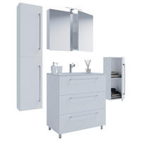 Waschplatz 5tlg-Schubo weiß B/H/T: ca. 80x86x46 cm 5tlg-Schubo - weiß (80,00/86,00/46,00cm) - VCM Möbel