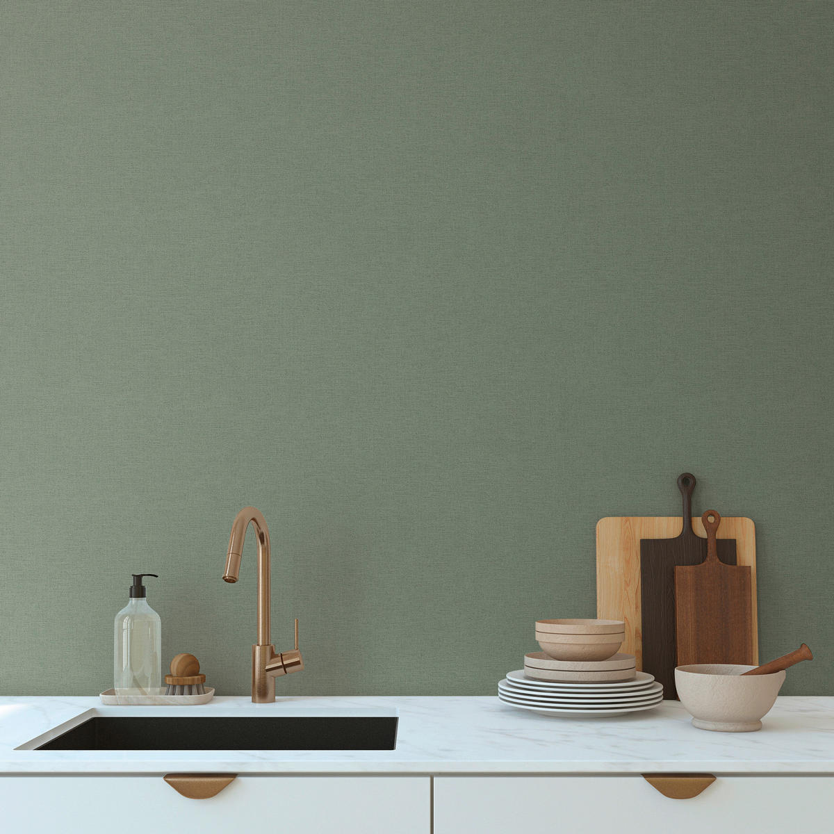 A.S.Creation Vliestapete grün B/H/D: ca. 53x1005x8,6 cm Vliestapete - grün (8,60/1005,00cm) - A.S.Creation