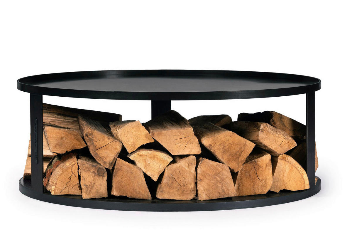 CookKing Feuerschalenbasis schwarz B/H/T: ca. 82x30x82 cm Basis_&_Holzlager - schwarz (82,00/30,00/82,00cm) - CookKing