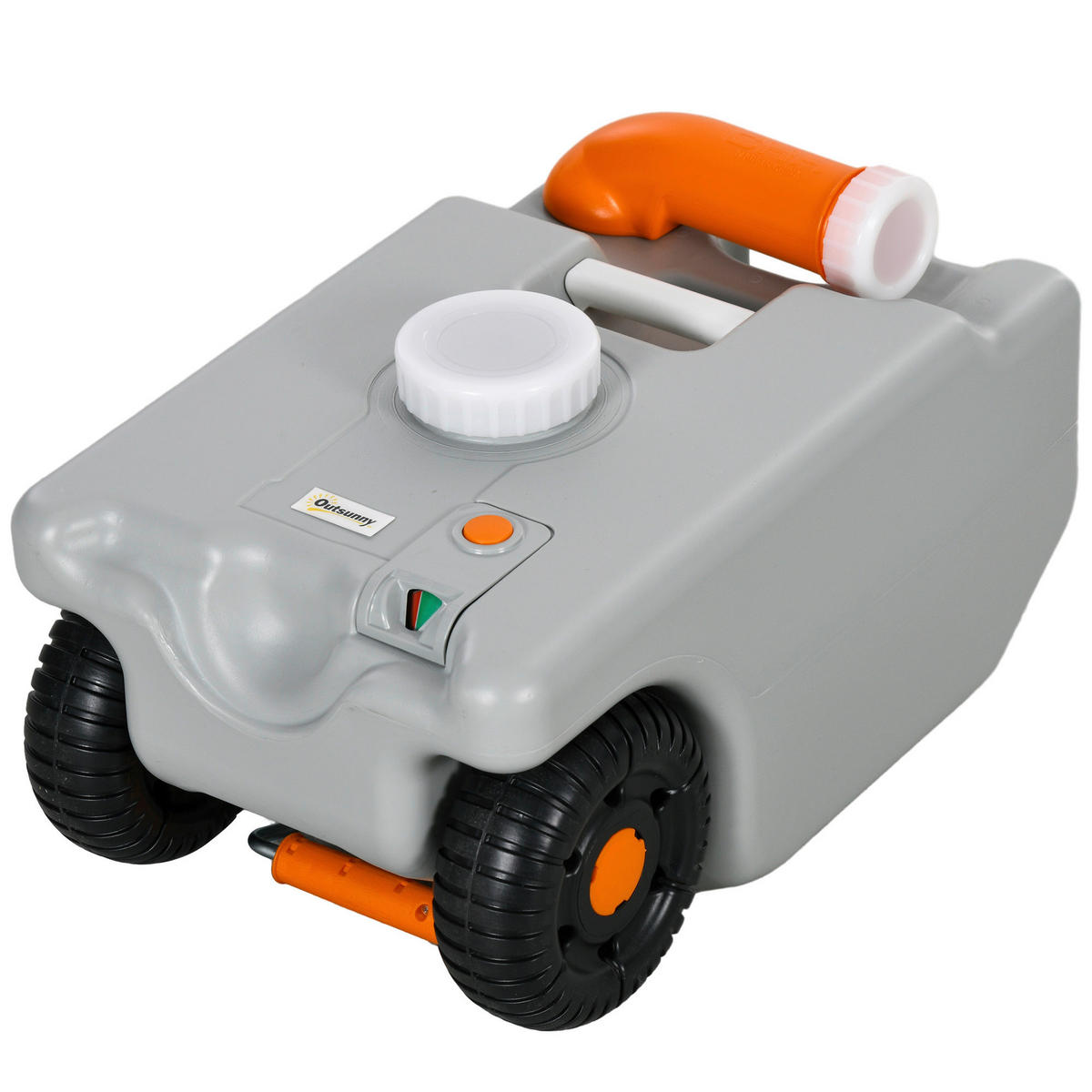 Outsunny Abwasser Rolltank B/H/L: ca. 26x53x33 cm Abwasser Rolltank 22l - grau (33,00/26,00/53,00cm) - Outsunny