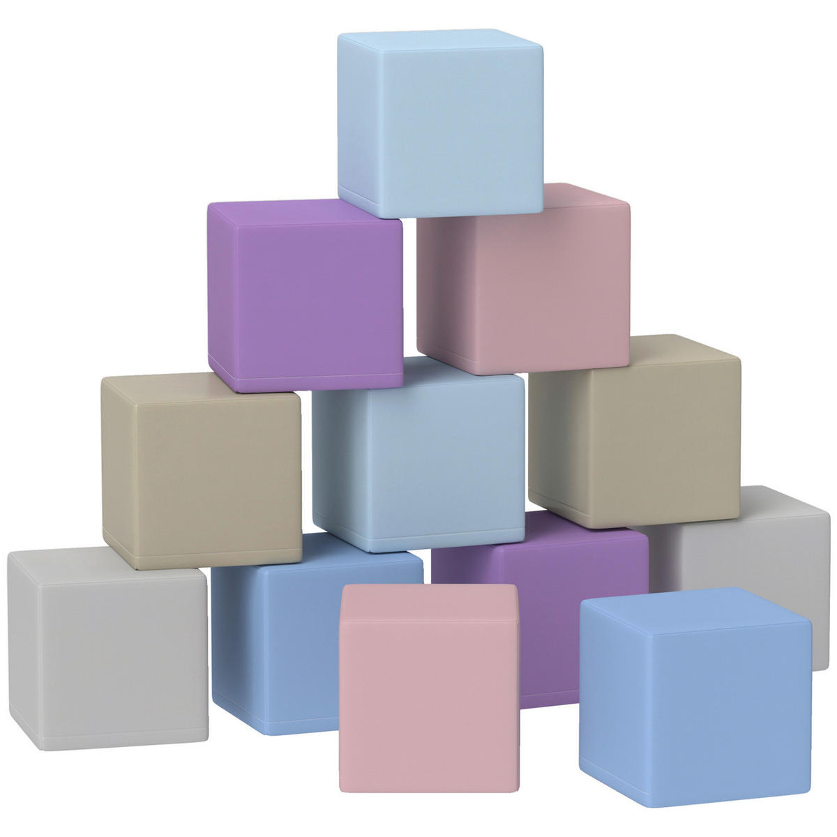 HOMCOM Softbausteine B/H/L: ca. 20x20x20 cm Softbausteine - multicolor (20,00/20,00/20,00cm) - HOMCOM