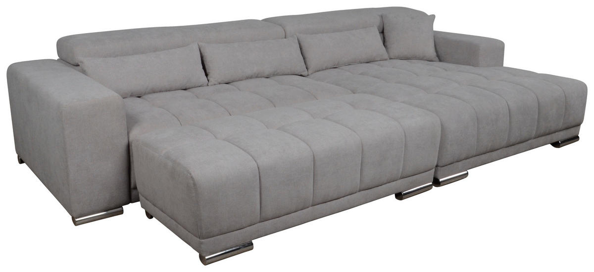 Funktionsecke Rico hellgrau B/T: ca. 310x171 cm Rico - hellgrau/Chrom (310,00/171,00cm)