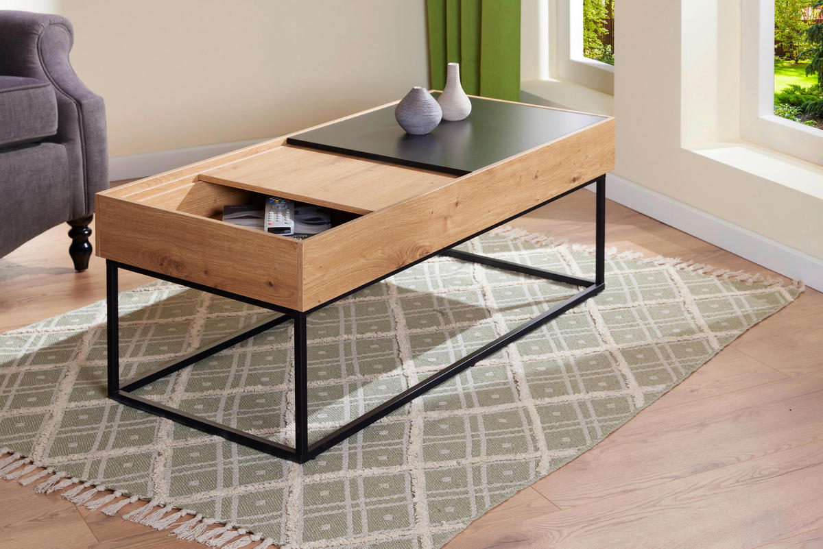 Couchtisch Filora Eiche beschichtet Optik B/H/L: ca. 50x40x110 cm Filora - Eiche (110,00/50,00/40,00cm) - Inter Link