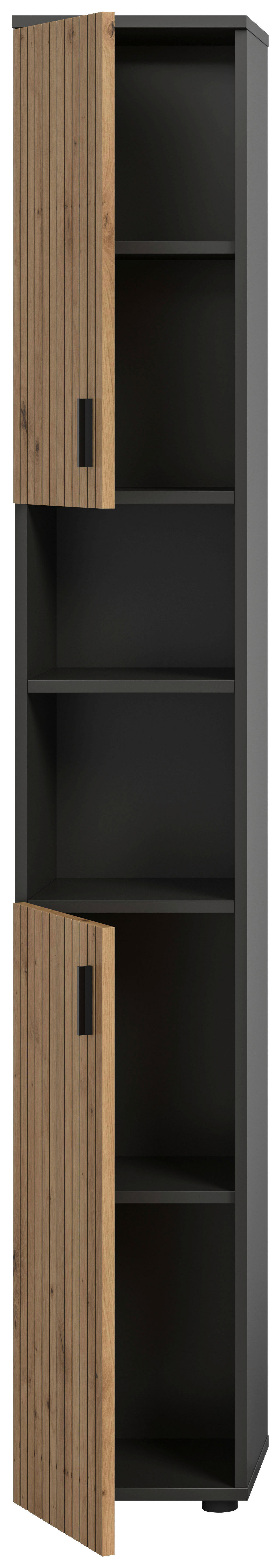 Badhochschrank Mone Basalt Nachbildung Artisan Oak Nachbildung B/H/T: ca. 30x192x30 cm Mone - Basalt (30,00/192,00/30,00cm) - xonox.home