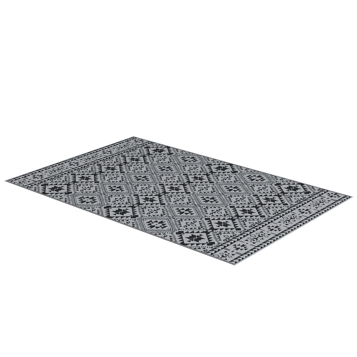 Outsunny Outdoor-Teppich grau B/H/L: ca. 274x182x0,3 cm Outdoor-Teppich - schwarz/grau (0,30/274,00/182,00cm) - Outsunny
