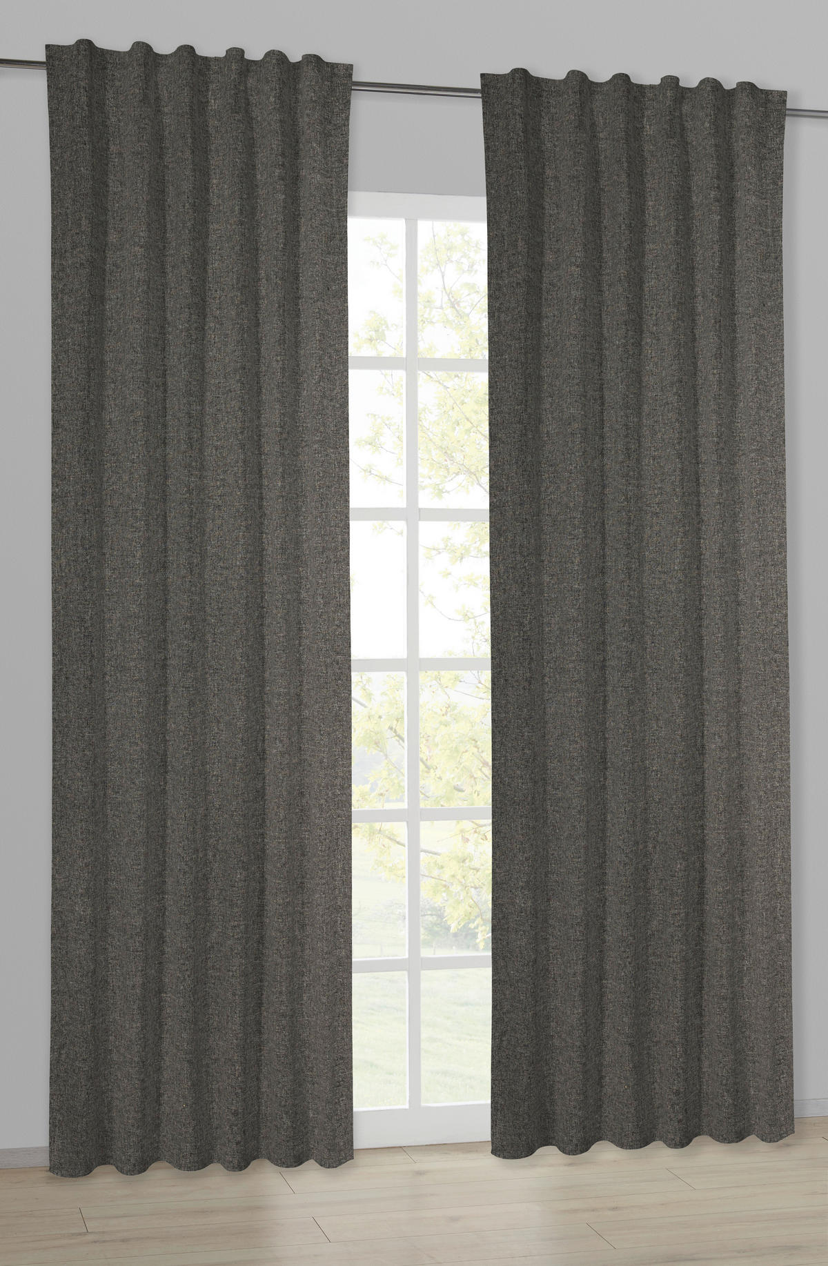 Kombivorhang Ulrich anthrazit B/L: ca. 135x245 cm Ulrich - anthrazit (135,00/245,00cm) - POCOline