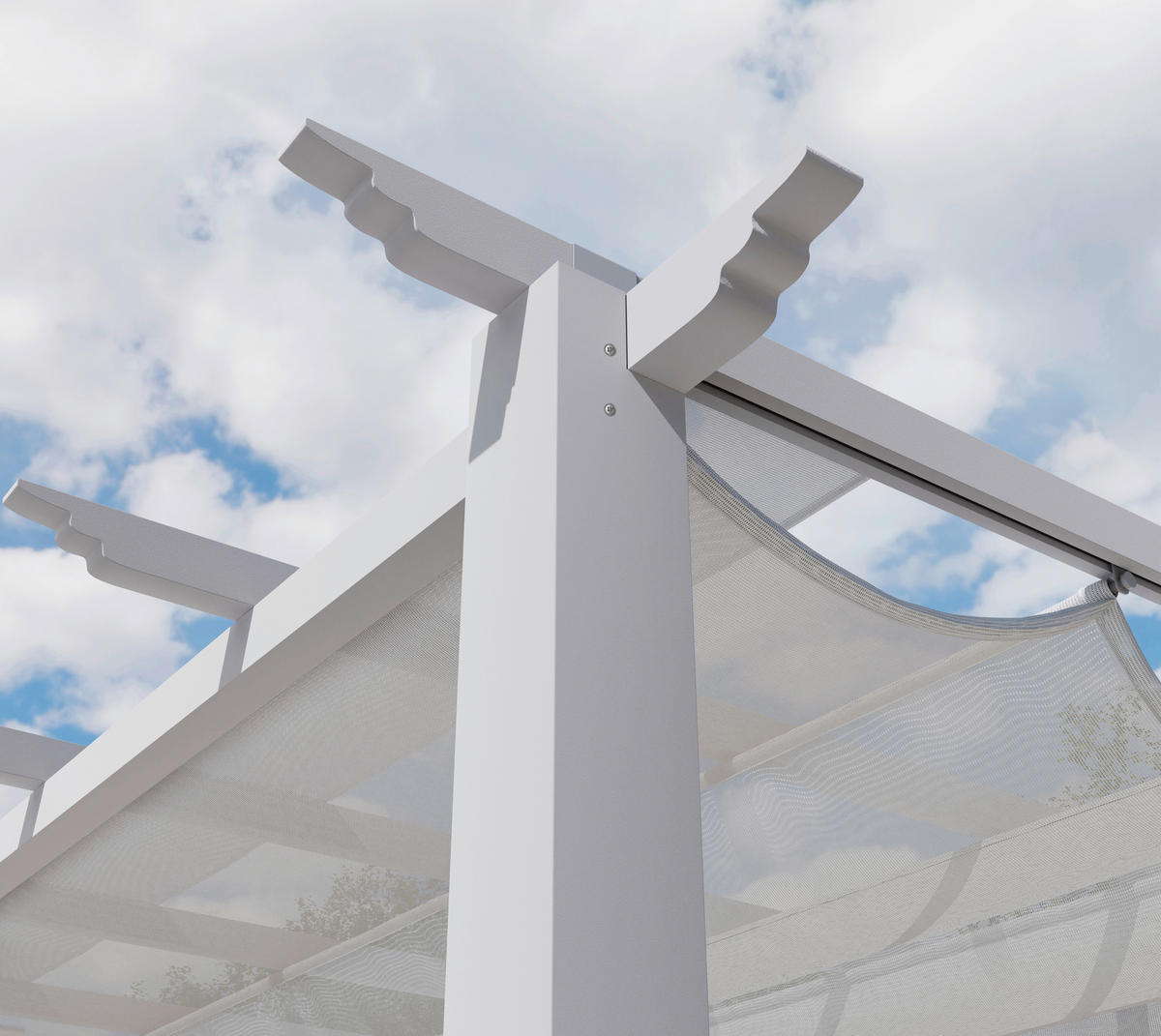 Paragon Outdoor Pavillon Florida weiß Metall B/H/L: ca. 350x235x350 cm Florida - weiß (350,00/350,00/235,00cm) - Paragon Outdoor