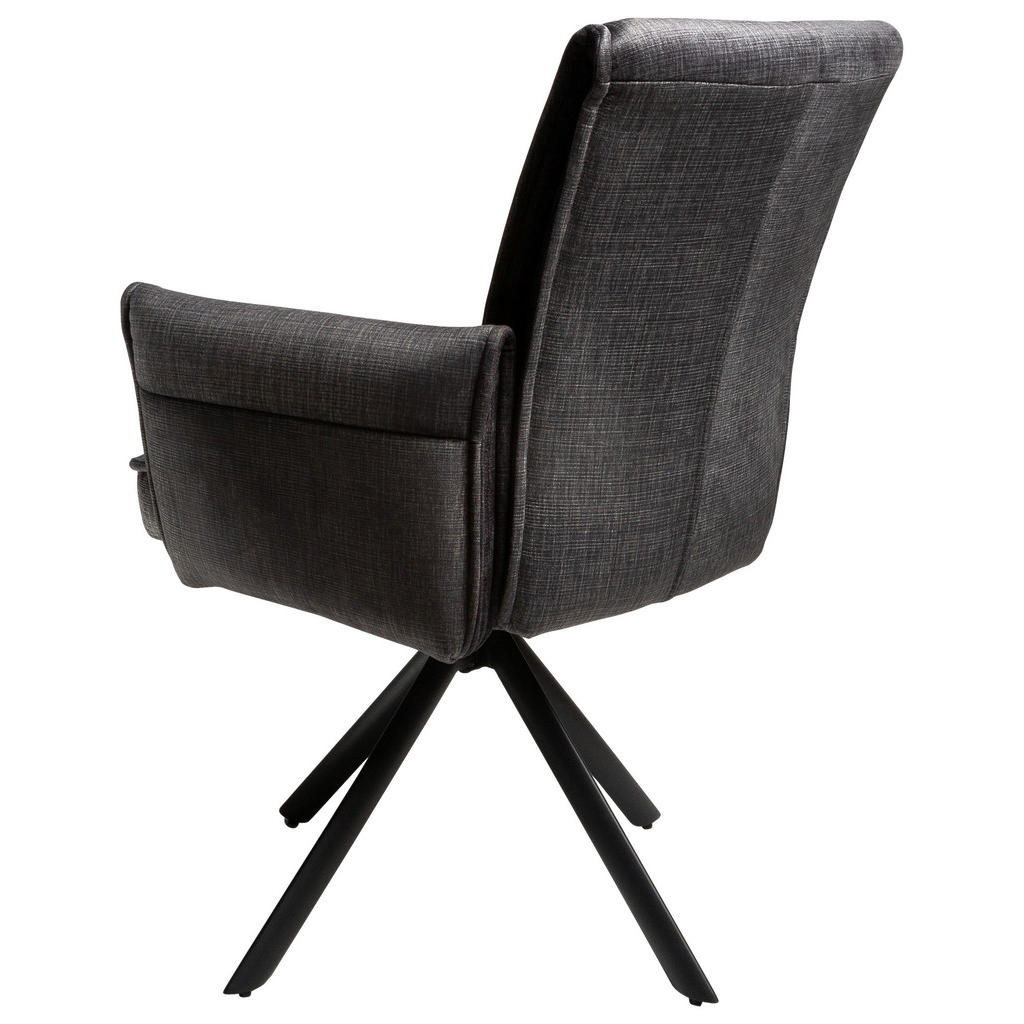 Thumbnail - Armlehnstuhl Renate grau Samt B/H/T: ca. 59x92x67 cm