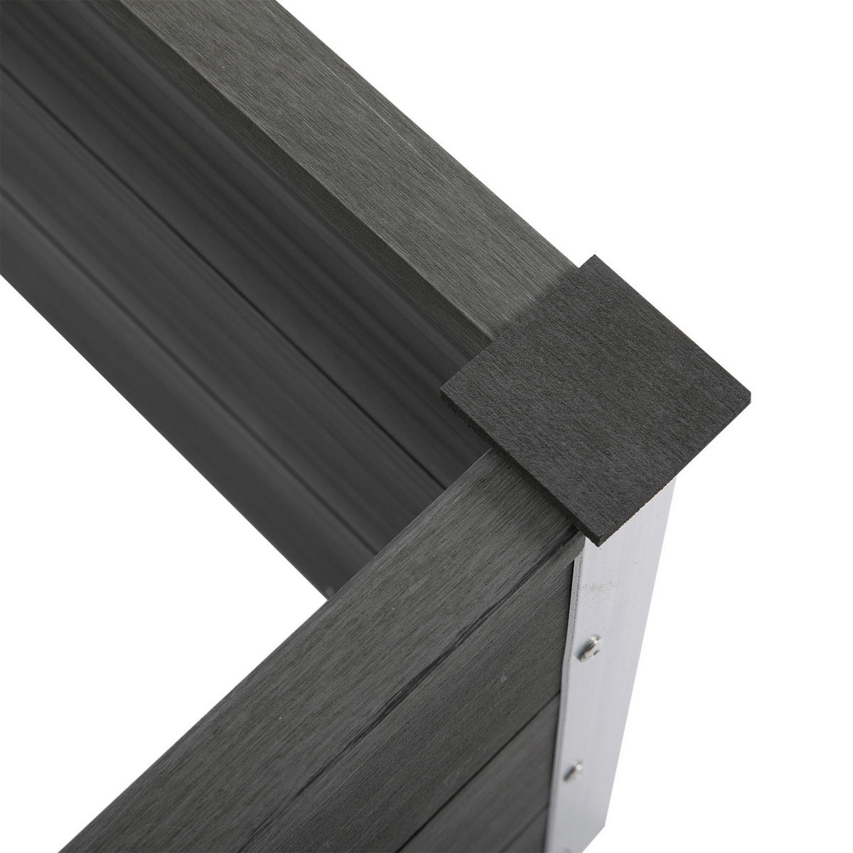 Outsunny Blumenkübel grau Kunststoff B/H/L: ca. 50x50x100 cm Blumenkübel 845-227V01 - grau (100,00/50,00/50,00cm) - Outsunny