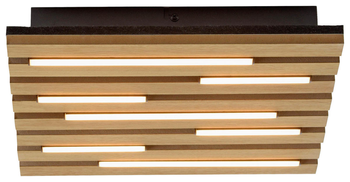 Just Light Deckenleuchte Eiche B/H/L: ca. 30x5x30 cm Deckenleuchte_Akustik - Eiche (30,00/30,00/5,00cm) - Just Light
