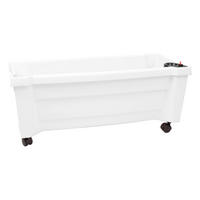 KHW Pflanzkasten mit Rollen Calypso weiß Kunststoff B/H/T: ca. 79x33x35 cm Calypso - weiß (79,00/33,00/35,00cm) - KHW