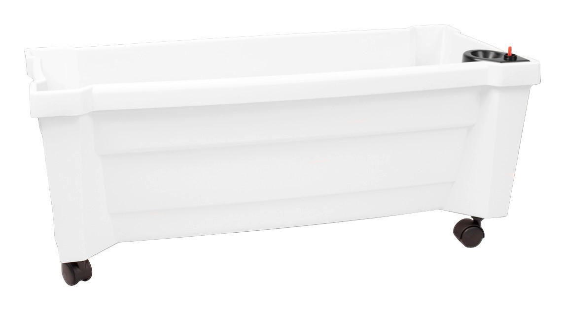 KHW Pflanzkasten mit Rollen Calypso weiß Kunststoff B/H/T: ca. 79x33x35 cm