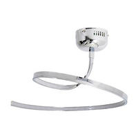 Näve Leuchten LED Deckenleuchte NV1183642 Chrom Aluminium Kunststoff H/D: ca. 32x60 cm null 1 Brennstellen Loop Line - Chrom (60,00/32,00cm) - Näve Leuchten