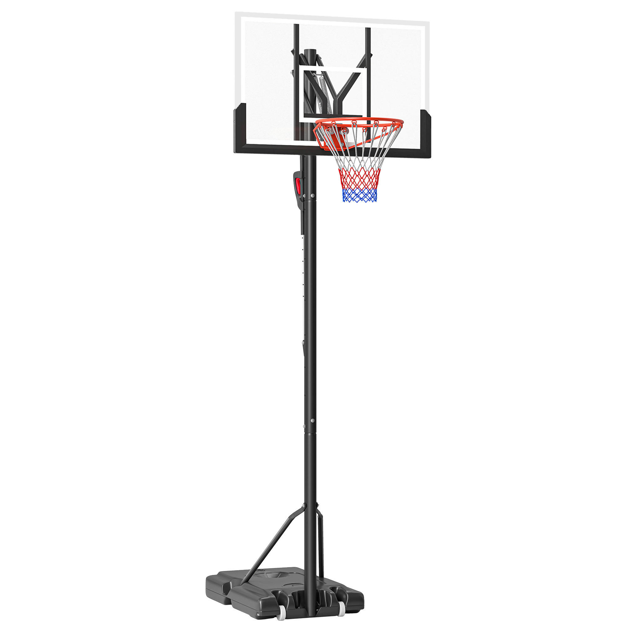SPORTNOW Basketballkorb mit Ständer schwarz Kunststoff B/H/L: ca. 60x365x90 cm Basketballkorb mit Ständer - schwarz (90,00/60,00/365,00cm) - SPORTNOW