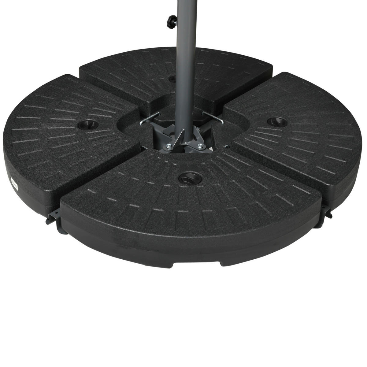 Outsunny Ampelschirm beige Polyester B/H/L: ca. 296x272x296 cm Ampelschirm - beige (296,00/296,00/272,00cm) - Outsunny