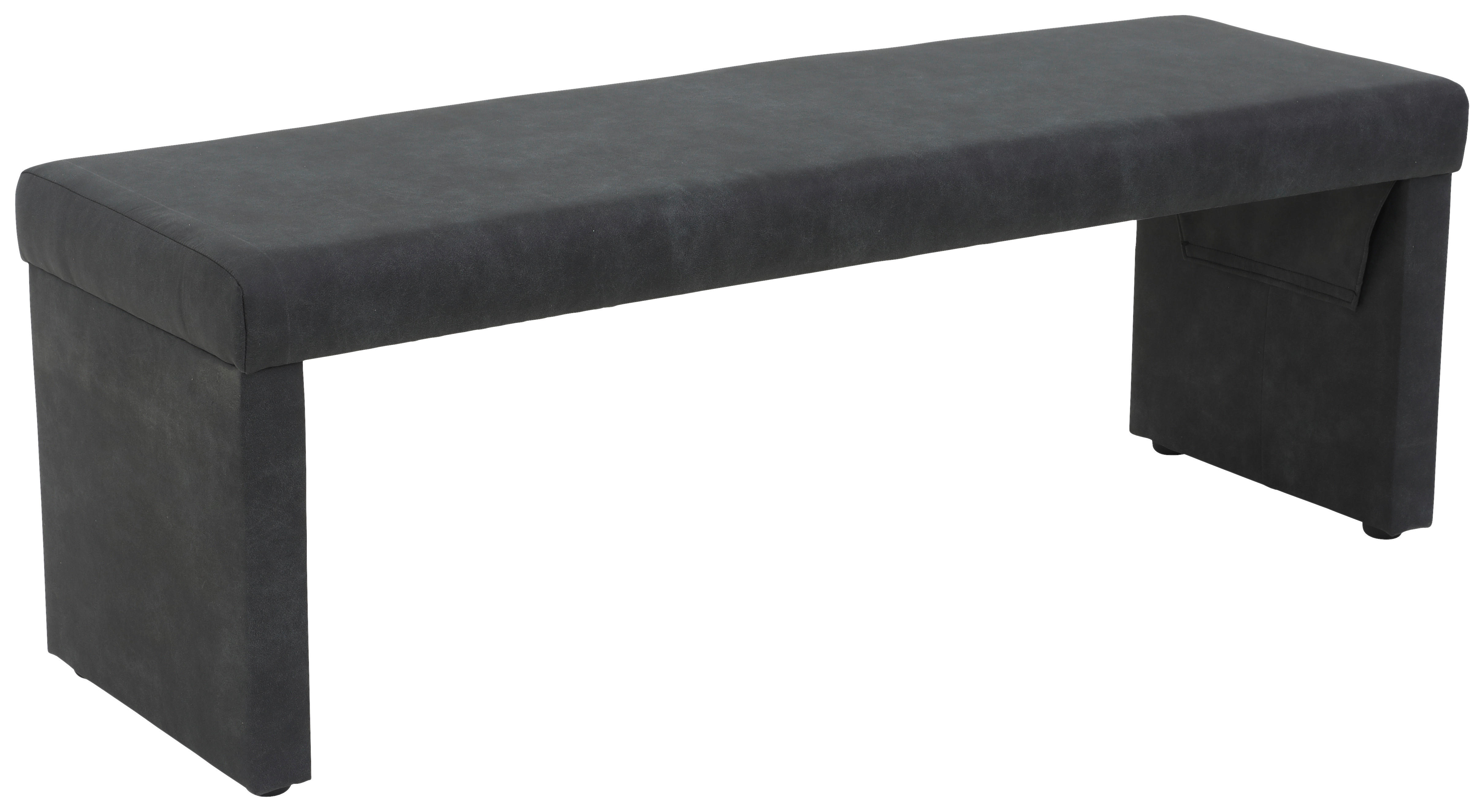 Polsterbank Melanie anthrazit Vintage Optik B/H/T: ca. 140x49x48 cm Melanie - anthrazit (140,00/49,00/48,00cm)