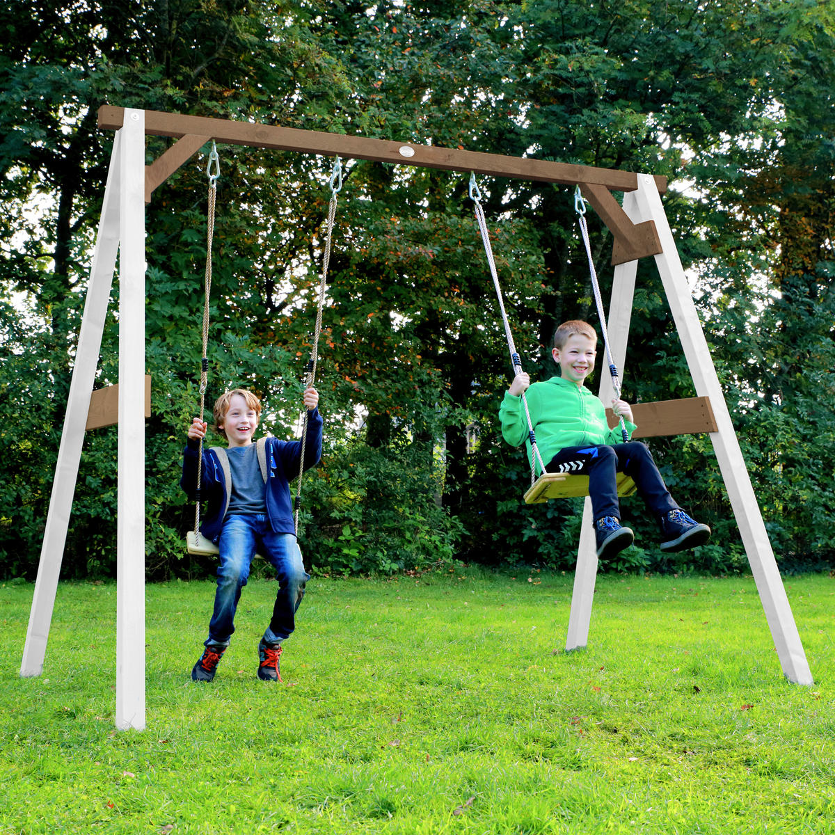 AXI Schaukel 4in1 SportsFun weiß B/H/L: ca. 254x207x160 cm SportsFun - braun/weiß (160,00/254,00/207,00cm) - AXI