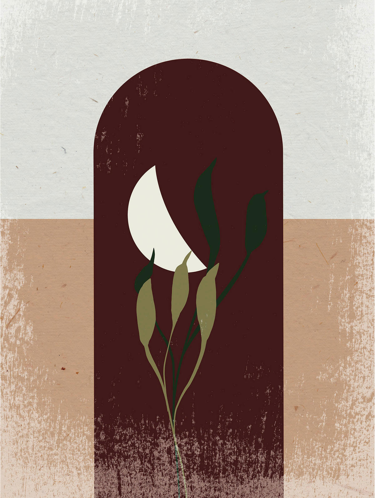 Komar Poster Silence Half Moon Mond B/L: ca. 30x40 cm Silence Half Moon - (30,00/40,00cm) - Komar