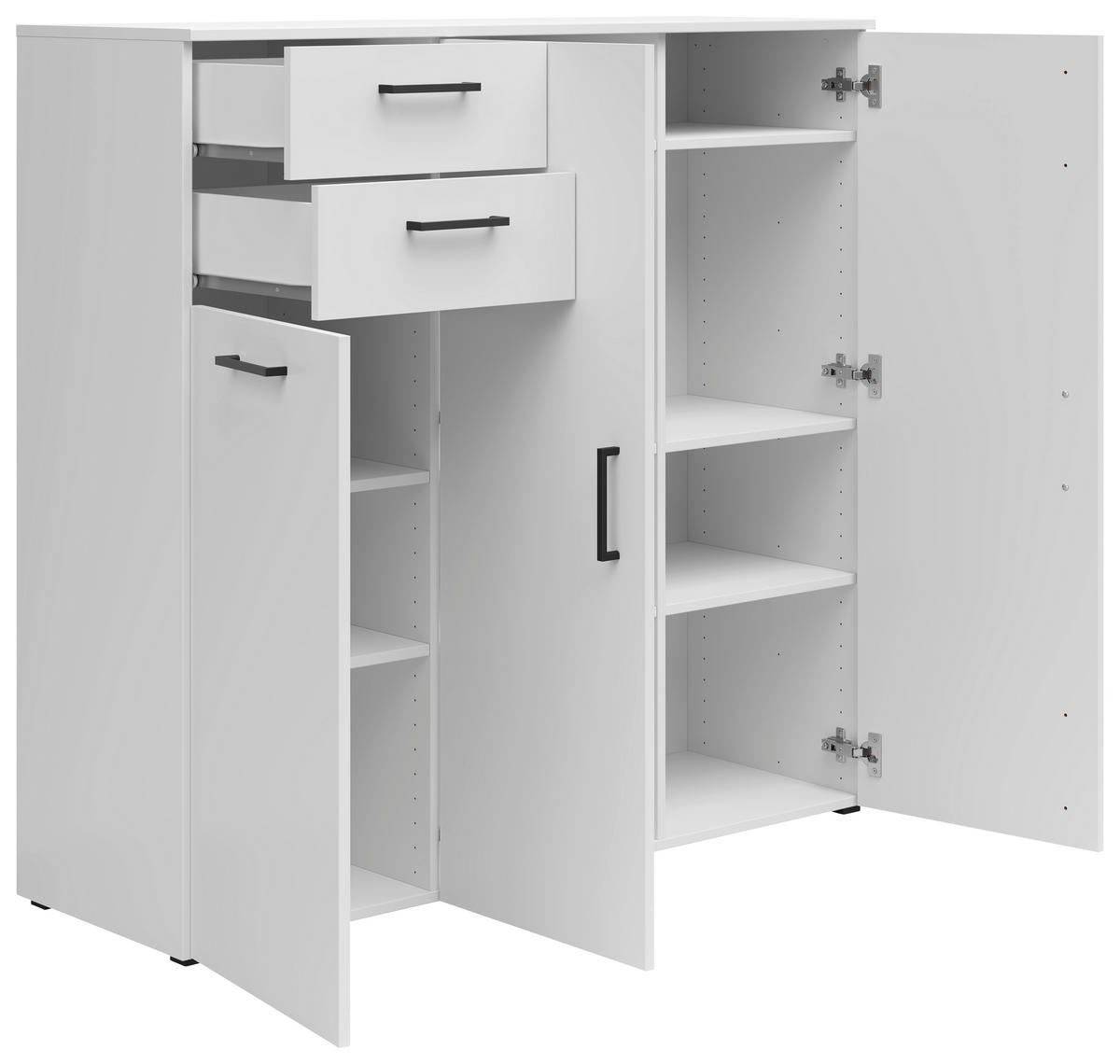Kommode Multi-Stauraum Typ 33 weiß B/H/T: ca. 120x115x40 cm Multi-Stauraum Typ 33 - weiß (120,00/115,00/40,00cm)