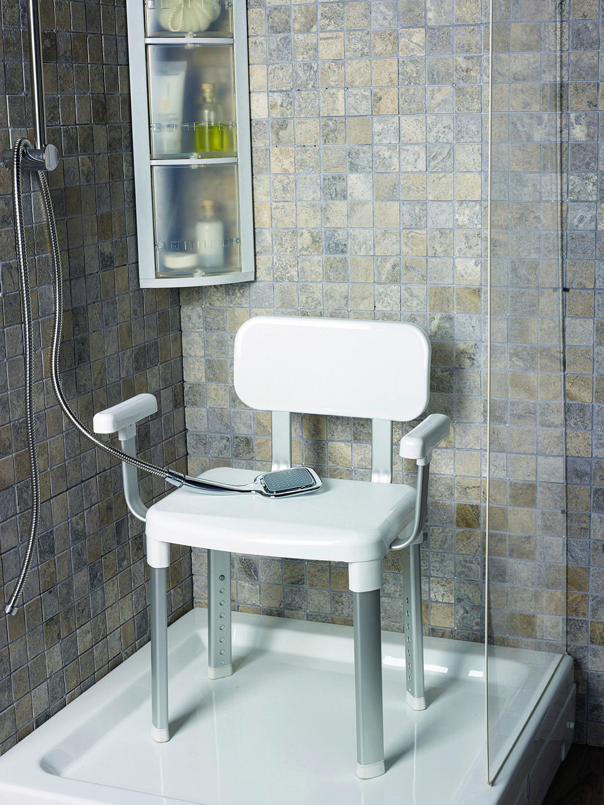 Dusch-&Badestuhl Kunststoff Dusch-_&_Badestuhl_Weinberger - (42,00/34,00/81,00cm) - Weinberger