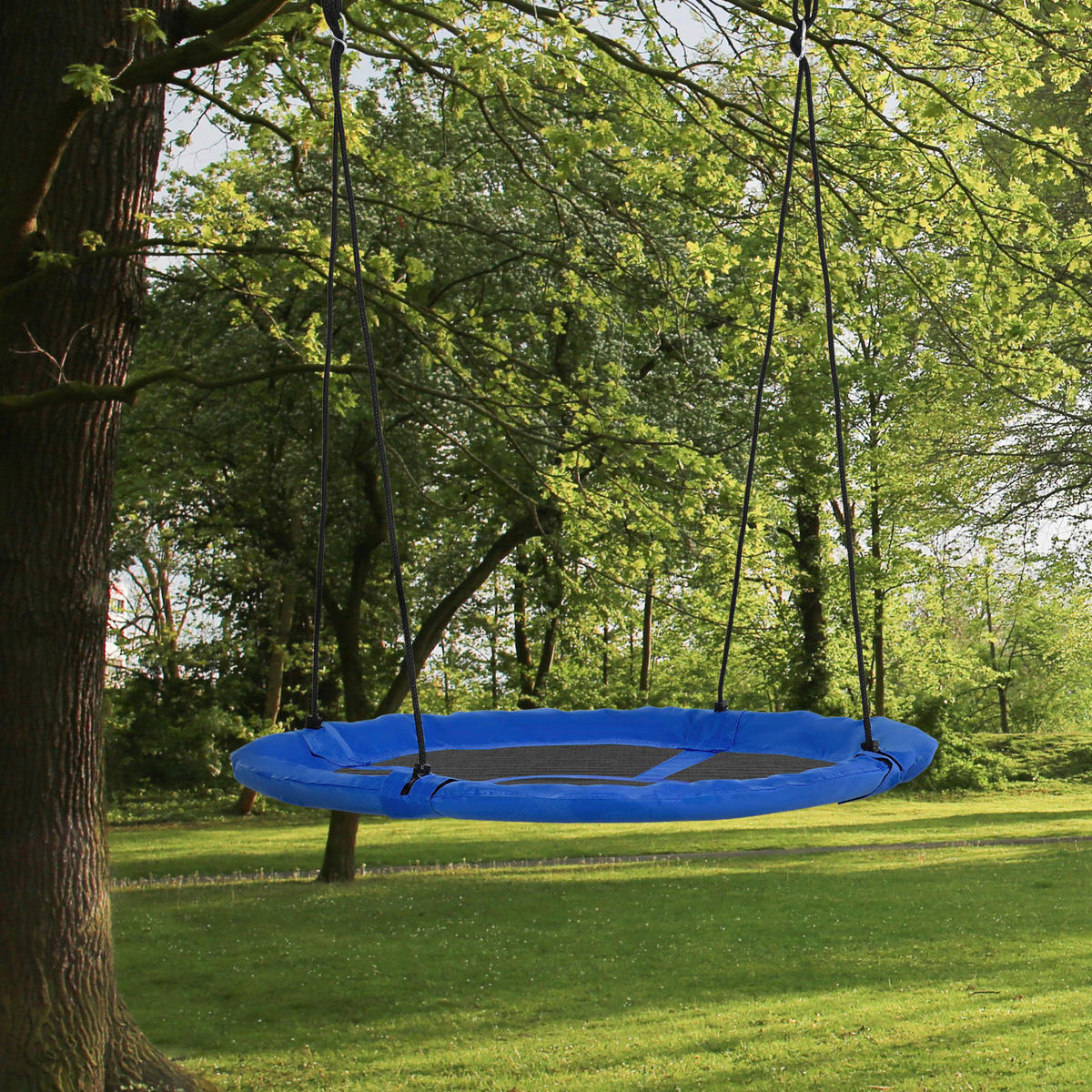 Outsunny Schaukel blau B/H/L: ca. 110x110x170 cm Kinderschaukel - blau (170,00/110,00/110,00cm) - Outsunny