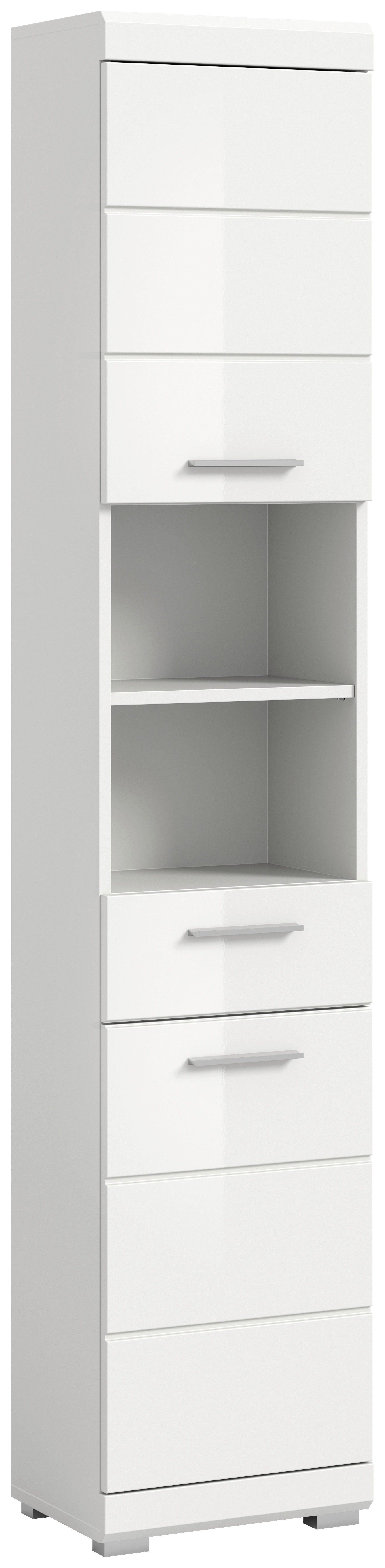 Badhochschrank Scout weiß weiß Hochglanz B/H/T: ca. 37x191x31 cm Scout - weiß (37,00/191,00/31,00cm) - xonox.home