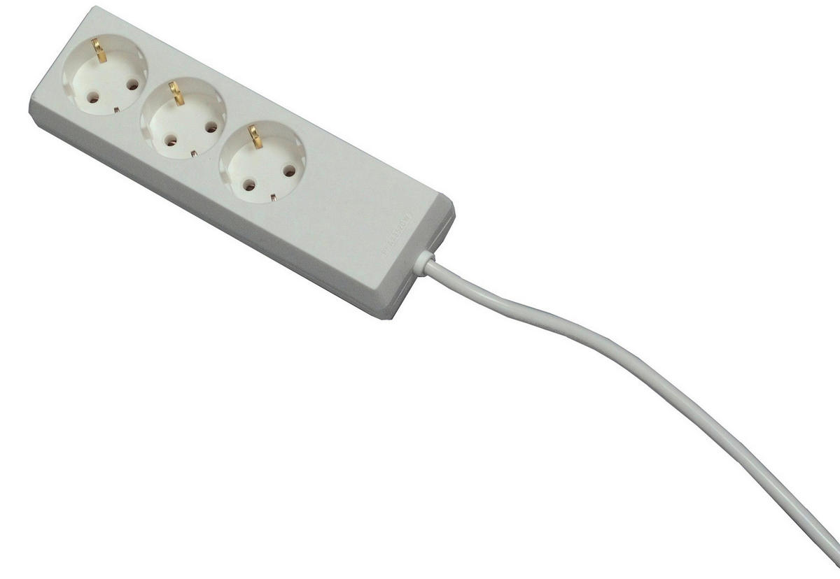 Unitec Tischsteckdose weiß L: ca. 300 cm Tischsteckdose_3fach 3m - weiß (300,00cm) - UniTec