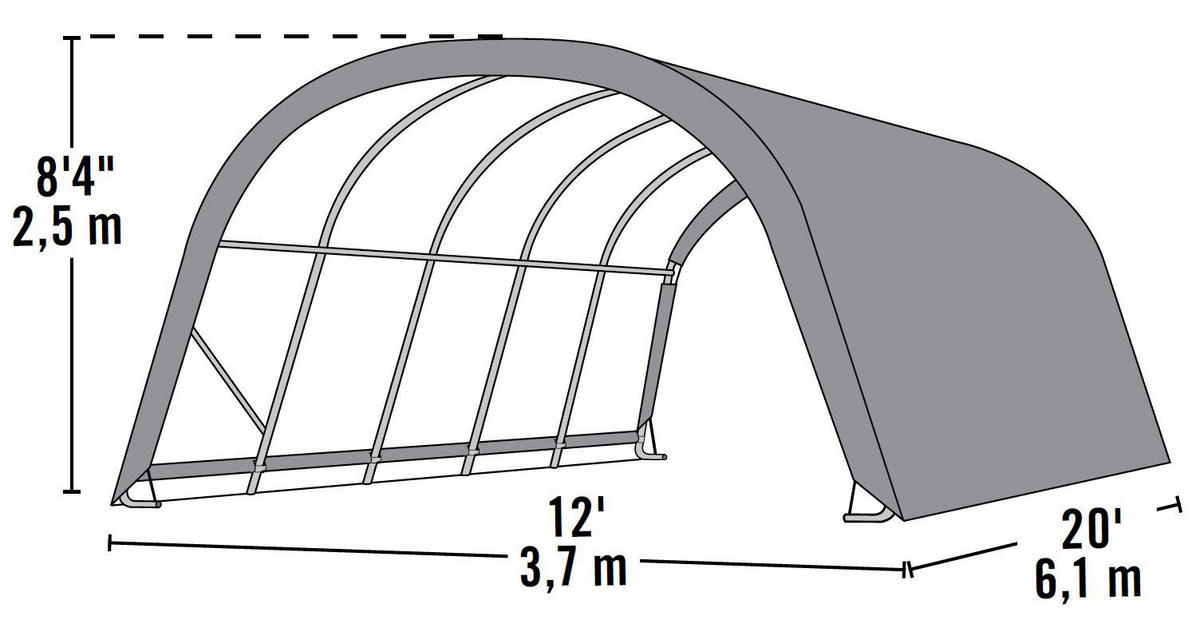 ShelterLogic Weidezelt 22,57m² grün Kunststoff 22,57m² - grün - ShelterLogic
