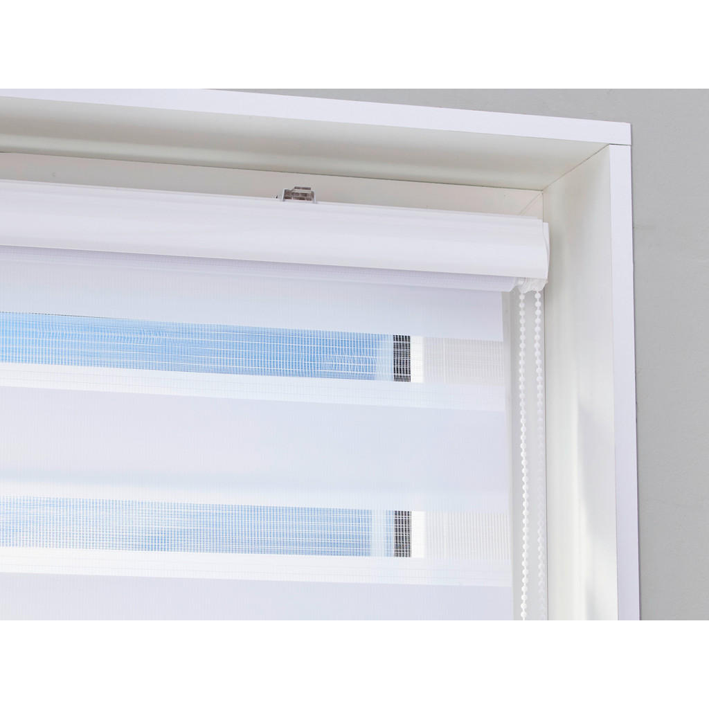 Thumbnail - POCOline Doppelrollo mit Blende Easy-Fix weiß B/L: ca. 130x160 cm