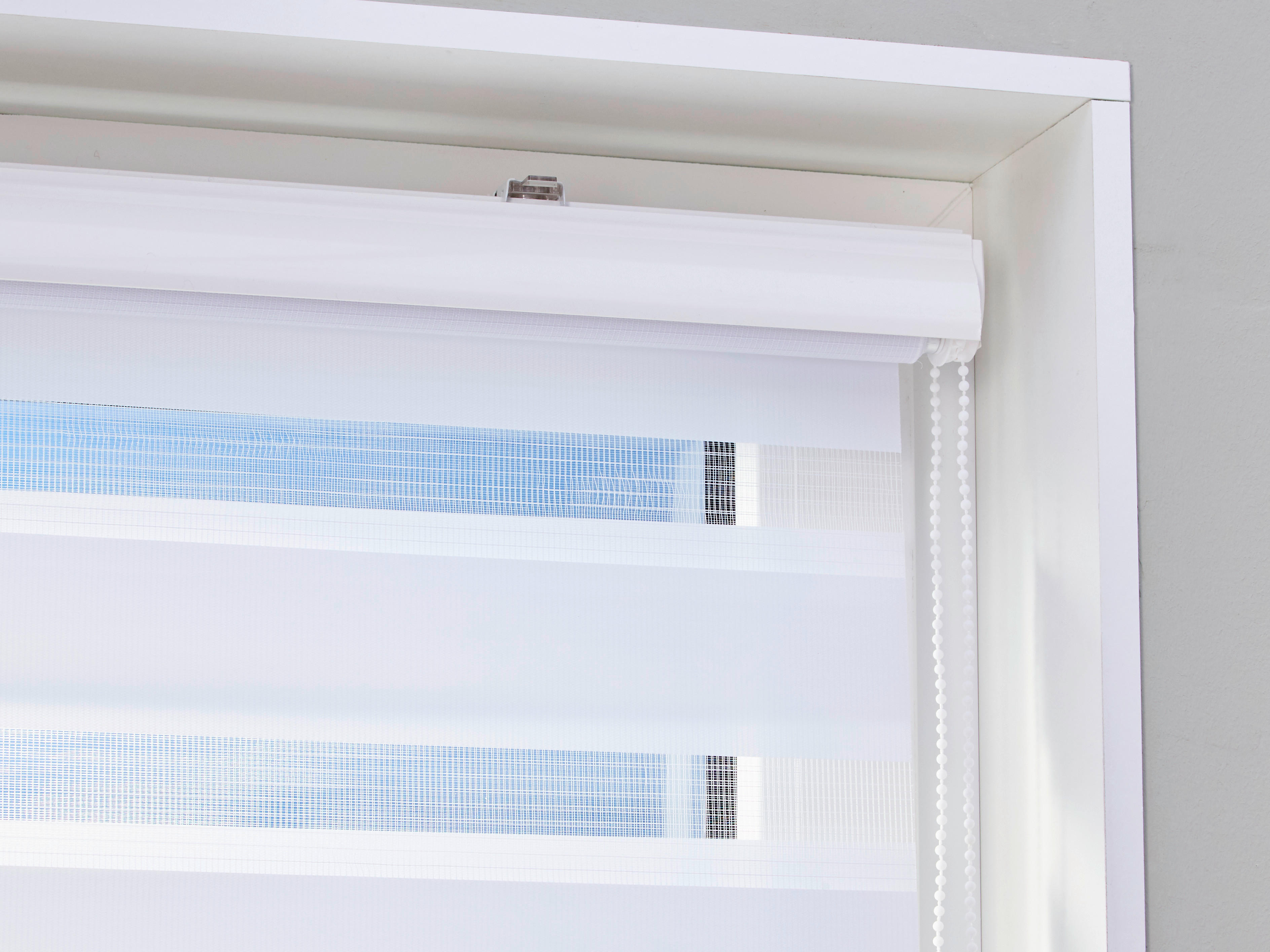 Thumbnail - POCOline Doppelrollo mit Blende Easy-Fix weiß B/L: ca. 90x160 cm