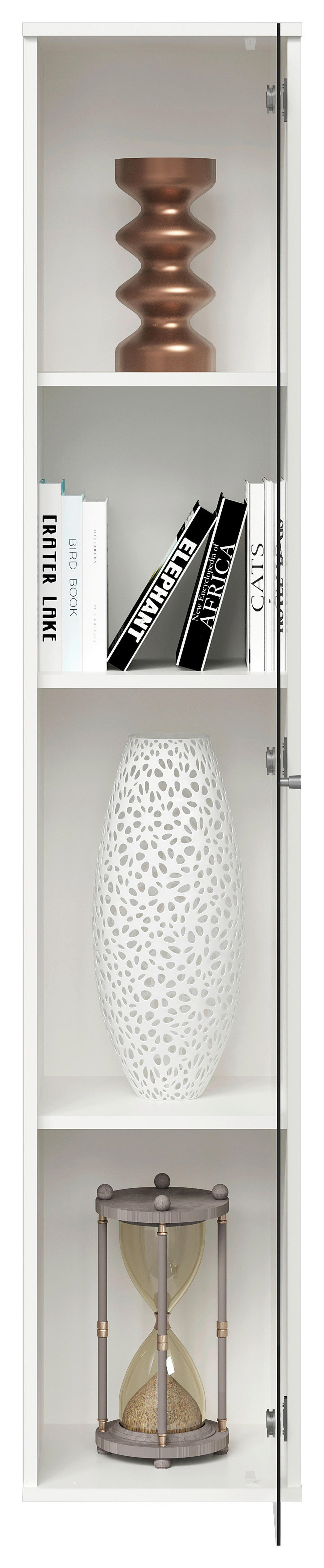 Vitrine  weiß B/H/T: ca. 32x171x33 cm Bora_112_Vitrine 109-112 - weiß (32,00/171,00/33,00cm)