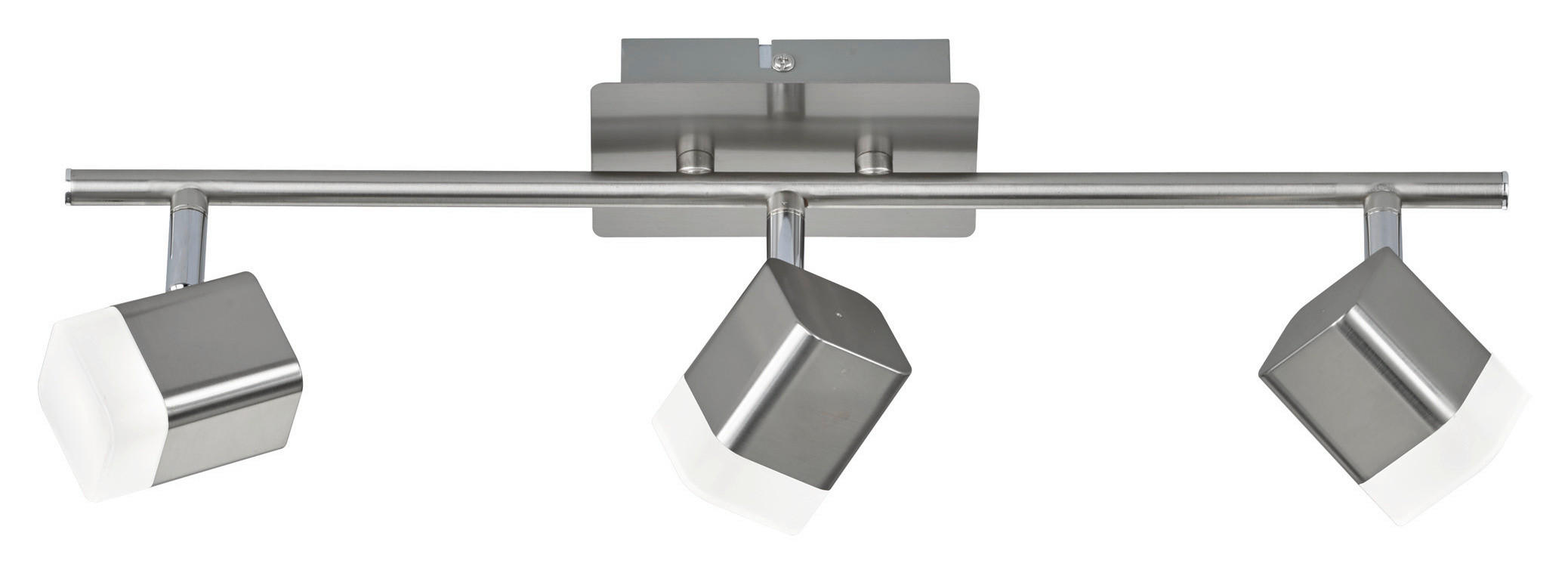 Spot nickel Metall B/H/L: ca. 48x15x9 cm 3 Brennstellen LED-Spot_3flg.Roubaix - nickel (9,00/48,00/15,00cm)
