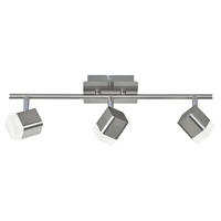 Spot nickel Metall B/H/L: ca. 48x15x9 cm 3 Brennstellen LED-Spot_3flg.Roubaix - nickel (9,00/48,00/15,00cm)